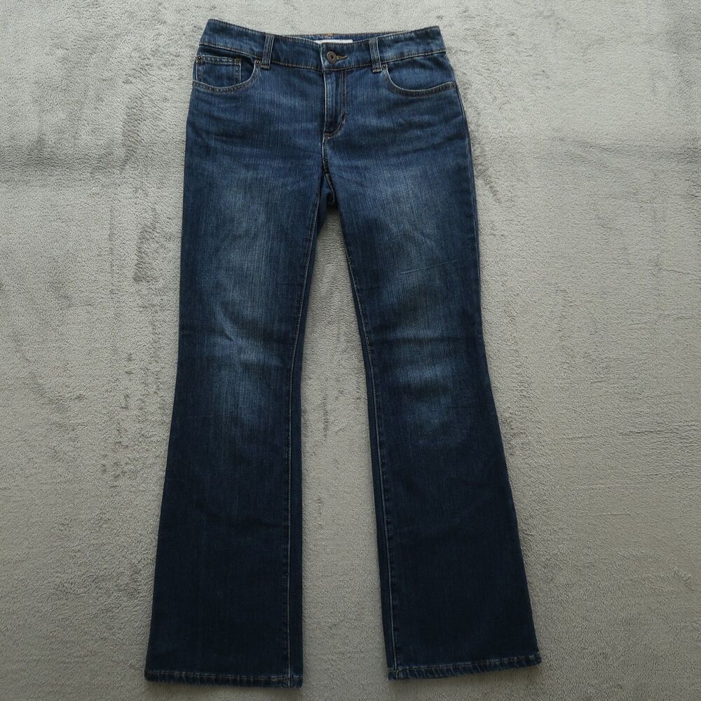 Chico's Platinum Jeans Women's 00 US-2R Low-Rise Barely Flare Denim 31" Inseam